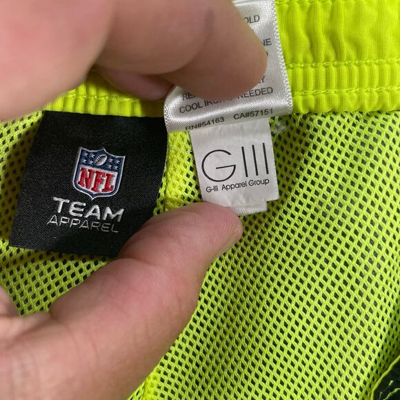 NFL Pittsburgh Steelers Swim Shorts Men's Large Black/Green Lined Drawstring - Picture 10 of 13